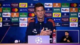 JUVE  PSV  Thiago Motta quotil calcio è semplice si attacca in 11 e si difende in 11quot Conferenza [upl. by Andeee]