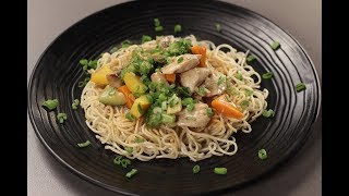 Pan Fried Noodles  Sanjeev Kapoor Khazana [upl. by Isyad]