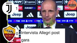 INTERVISTA ALLEGRI POST JUVENTUS ROMA 10 18ª seriea 301223 [upl. by Nihsfa182]