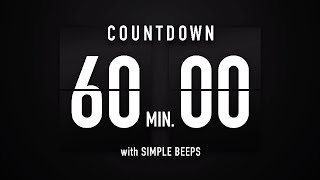 60 Minutes  1 Hour  Countdown Timer Flip Clock ✔️ [upl. by Rosemari]