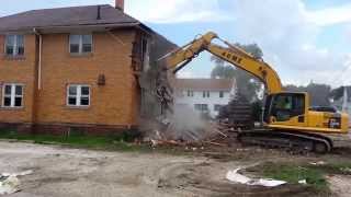 Tearing down brick house demolition [upl. by Alejandra]