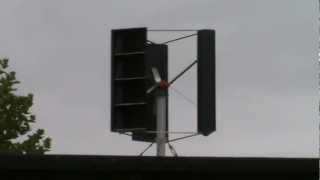 Eigenbau Windrad mit Generator homemade vertical axis wind turbine VAWT [upl. by Ninel724]