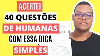 COMO RESOLVER QUALQUER QUESTÃO DE HUMANAS NO ENEM  MESMO SEM SABER O CONTEÚDO [upl. by Oniuqa914]