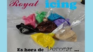 Royal Icing o Glass Real para Decorar [upl. by Arrim]