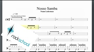 Nosso Samba Rockschool Grade 8 Drums [upl. by Llenral740]