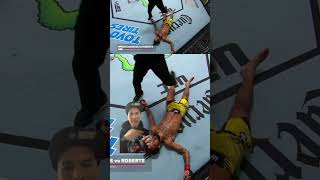 Bahamondes vs Roberts kotko spinning back kick to head mma ufc mmafighter bellator tko boxing [upl. by Blodgett170]