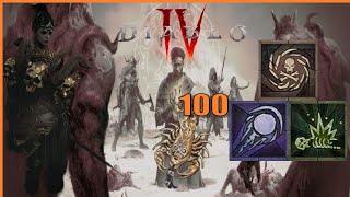 Solo Necro Nightmare Dungeon Tier 100 Using Lidless Wall  Diablo 4 [upl. by Savadove]