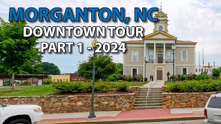 Morganton North Carolina 2024  Downtown Highlights Part 1 [upl. by Nidraj]