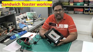 Sandwich Toaster working and repair technic with practical [upl. by Itsuj]