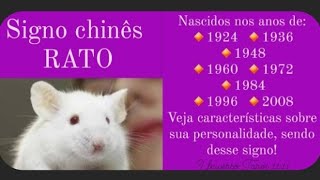 🐀Signo de RATO  Horóscopo Chinês [upl. by Adrahc]