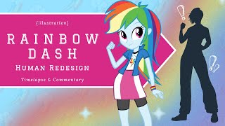 Redesigning Equestria Girls Rainbow Dash Timelapse  Commentary [upl. by Rowan304]