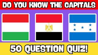 Can You Guess the Capital  50 Country Capitals Quiz 🌍🏛️ [upl. by Assirrac]