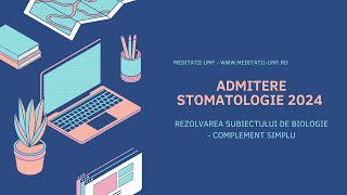 ADMITERE MD 2024  REZOLVAREA SUBIECTULUI DE BIOLOGIE  CS [upl. by Mccafferty]