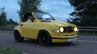 CCW RÄTTVIKCOOLEST YellowSAAB2024 yellow classic sweden saab [upl. by Rehptsirhc]