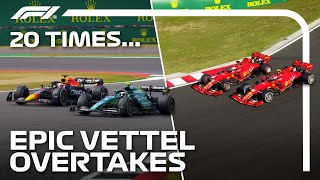 20 Times Sebastian Vettel Pulled Off An UNBELIEVABLE Overtake [upl. by Saul227]