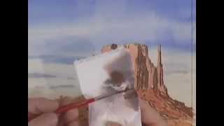 Arizona Butte  Watercolour Landscape Lesson [upl. by Pavlish7]