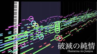 【カラオケ】破滅の純情 instrumental ワルキューレ Hametsu No Junjou Walkure Without Vocal Dictation 耳コピ karaoke [upl. by Tamer]