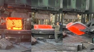 Impressive Hydraulic Press Forging Process of a Large Component  Machinery Sounds  Art of Forging [upl. by Orvan604]