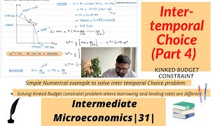 Intertemporal Choice  Kinked Budget Constraint  Numerical Example  31 [upl. by Monreal]