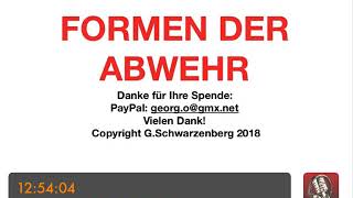 PSYCHOTHERAPIE AUSBILDUNG  Formen der Abwehr [upl. by Allak]