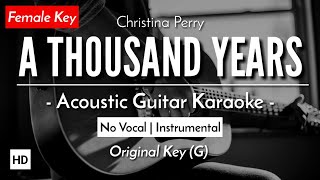 A Thousand Years Karaoke Acoustic  Christina Perry HQ Audio [upl. by Cailly119]