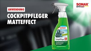 Anwendung SONAX Cockpitpfleger Matteffect Green Lemon [upl. by Reel]