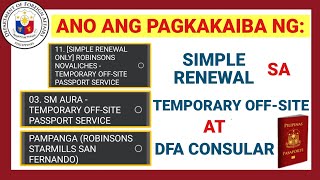 ANO ANG IBIG SABIHIN NG TEMPORARY OFFSITE SIMPLE RENEWAL ONLY AT CONSULARREGULAR OFFICE🤔  DFA [upl. by Yelats]