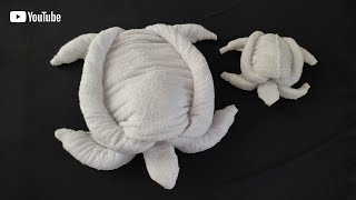 Towel animal  TURTLE  Towel art folding [upl. by Mozelle462]