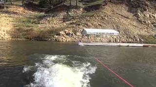 Waterski Dock Start from Slalom Ski Course at Lake Nacimieno [upl. by Alakim]