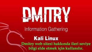 Kali Linux Dmitry Kullanımı Site Bilgi Toplama Aracı Information Gathering Tool Cyber Security [upl. by Ahse]