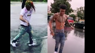 TEKASHI69 VS BLUEFACE IN THE RAIN WHO YOU GOT [upl. by Airbmac]