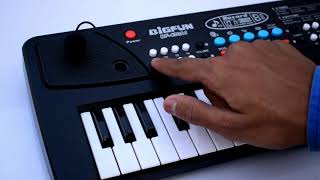 Toykart 37 Key Piano Keyboard Toy with DC Power Option Recording and Mic [upl. by Araeic746]