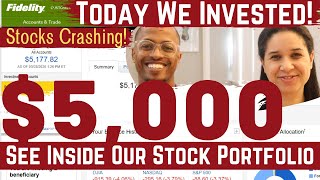 We Invested 5000 In the Crashing Stock Market  See Our Portfolio Ep 1 [upl. by Anelad555]