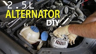 Alternator DIY for VW 25L 5 cylinder MK5 Jetta [upl. by Maidie]