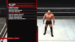 WWE2k14 The Usos Moveset [upl. by Lledraw525]