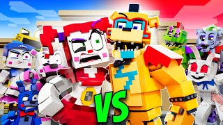 SISTER LOCATION VS SECURITY BREACH  FNAF Security Breach Minecraft Animation [upl. by Meehar290]