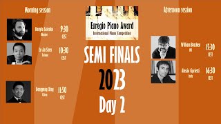 Euregio Piano Award 2023  Semifinals DAY 2 afternoon session [upl. by Haukom]