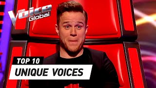 Extraordinary UNIQUE VOICES in the Blind Auditions of The Voice [upl. by Anilram]