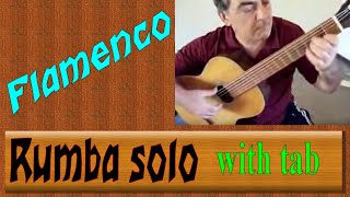 Flamenco  Rumba  guitar solo with tab [upl. by Novehc491]