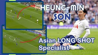 SON HEUNGMIN  Asian LONG SHOT 🚀 Specialist  GOALS  sonheungmin tottenham southkorea [upl. by Crutcher]