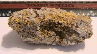 crushing a 10 oz gold nugget by confederate mining co Part 1of 2 videos [upl. by Etnauq]