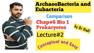 Archaebacteria and Bacteria Comparison Chapter Prokaryotes Lecture 2 in Urdu Hindi By Dr Hadi [upl. by Sdlonyer531]