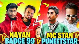 Badge 99 Vs Mc Stan 😱 Fake Badge99 amp Mc Stan amp Punnet Star Challenge Me  Garena Free Fire [upl. by Eivets]