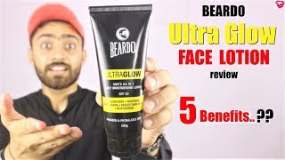 Beardo UltraGlow face lotion for men review  QualityMantra [upl. by Ailisab412]