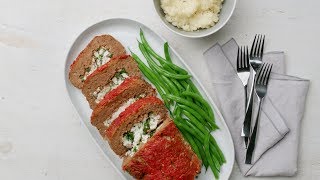 Pain de viande farci au feta aux épinards [upl. by Aivlis]