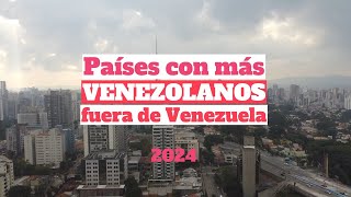 Países con más venezolanos fuera de Venezuela [upl. by Mychal]