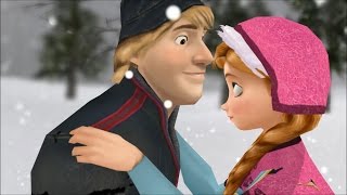 MMD Frozen quotGoodbye Kissquot Anna x Kristoff kisses funny animated cartoon meme Disney [upl. by Arihaz]