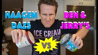 Battle for the BEST VANILLA ICE CREAM Haagen Dazs vs Ben and Jerrys [upl. by Gotthelf662]