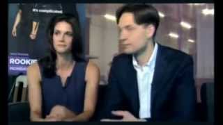 GlobalTV com interview with Rookie Blues Missy Peregrym and Gregory Smith YouTube [upl. by Brendin557]