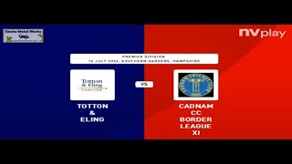 Totton amp Eling CC vs Cadnam CC  Border League [upl. by Housum]